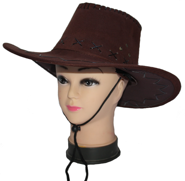 Cowboy, velúr kalap, barna