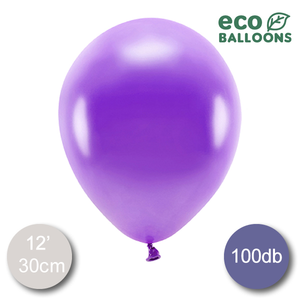 ECO Lufi, metál lila , 30cm, 100 db/cs