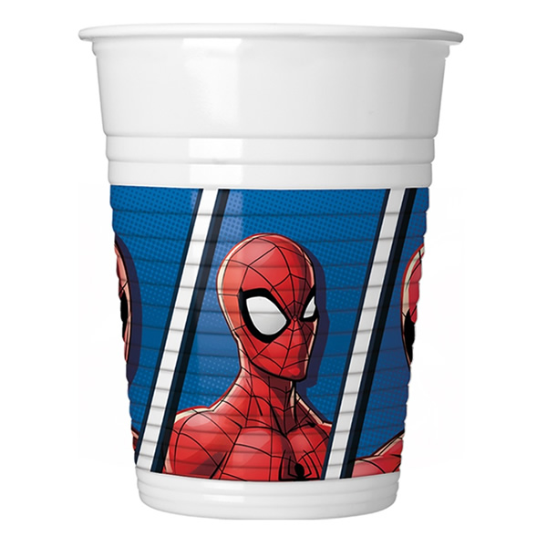 Pókemberes műanyag pohár, Team Up Marvel, 200 ml, 8 db/cs
